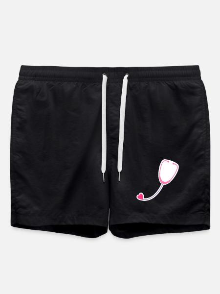 Coloured stethoscope - Swim Trunks - black
