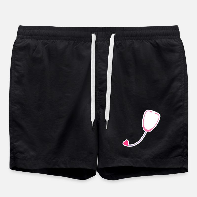 Farbiges Stethoskop - Badeshorts - Schwarz