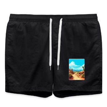 Jujuy Argentinien Reise Poster Souvenir Farbe WPA - Badeshorts - Schwarz - Vorne - AI Model Male 185 light (185cm)