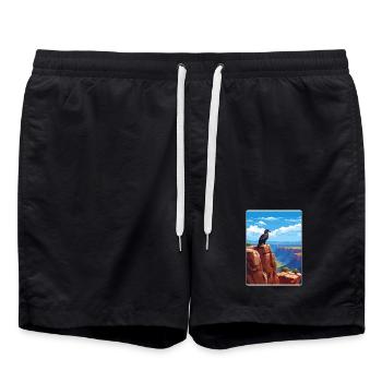 Grand Canyon Nationalpark Arizona Reiseposter - Badeshorts - Schwarz - Vorne - AI Model Male 185 light (185cm)