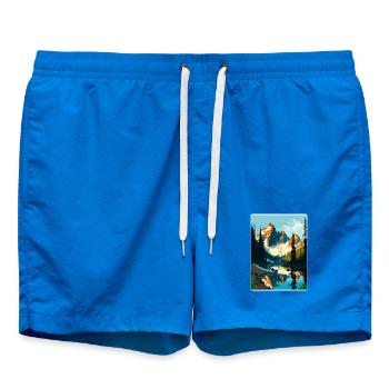 North Cascades National Park Reiseposterkarte - Badeshorts - Cobalt blue - Vorne
