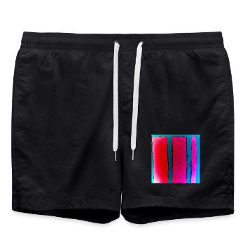 Coulis artistique - Short de bain - noir - Devant - AI Model Male 185 light (185cm)