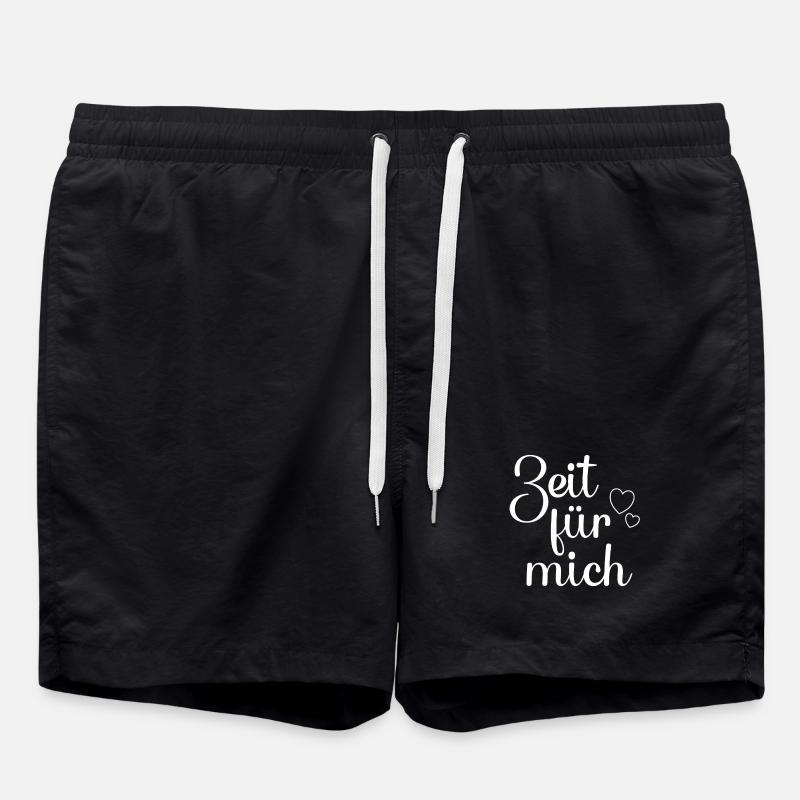 Zeit für mich hell - Badeshorts - Schwarz