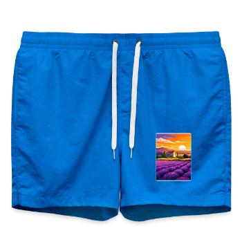 Provence France Affiche de voyage Peinture Souvenir WPA - Short de bain - cobalt blue - Devant
