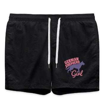 German Shepherd Girl - Swim Trunks - black - Front - AI Model Male 185 light (185cm)