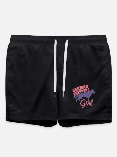 Schäferhund Mädchen - Badeshorts - Schwarz