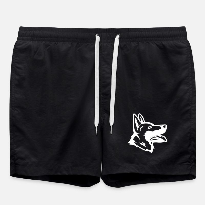 Dessin de berger allemand - Short de bain - noir