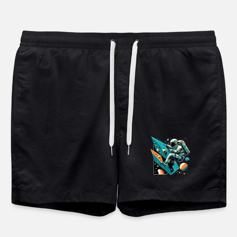 Bouldering Astronaut Gift - Swim Trunks - black