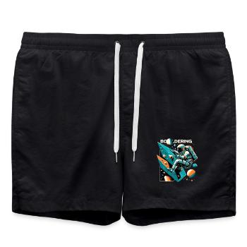 Astronaute de bloc Astronaute Astronaute Cadeau - Short de bain - noir - Devant - AI Model Male 185 light (185cm)