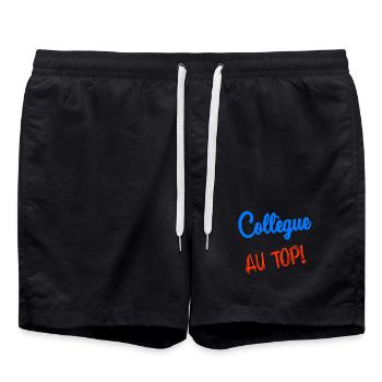 COLLEGUE. RETRAITE. RETRAITE. RETRAITEE - Short de bain - noir - Devant - AI Model Male 185 light (185cm)