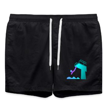 DIVING SPORT - Swim Trunks - black - Front - AI Model Male 185 light (185cm)