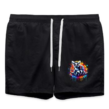 Lémurien - Short de bain - noir - Devant - AI Model Male 185 light (185cm)