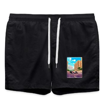Monte Carlo Circuit Motorsport Race Monaco Race - Short de bain - noir - Devant - AI Model Male 185 light (185cm)