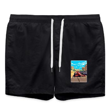 Barcelona Circuit Motorsport Race Spain Travel WPA - Swim Trunks - black - Front - AI Model Male 185 light (185cm)