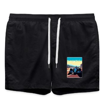 Yeongam Circuit Motorsport Rennen Südkorea Reisen - Badeshorts - Schwarz - Vorne - AI Model Male 185 light (185cm)