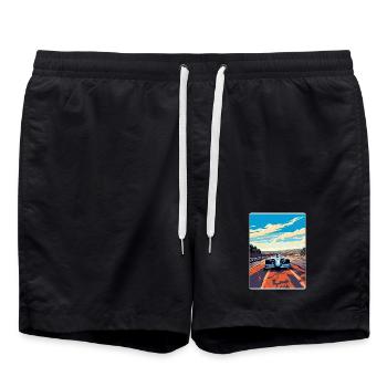 Nürburg Circuit Motorsport Rennen Deutschland Rennen - Badeshorts - Schwarz - Vorne - AI Model Male 185 light (185cm)