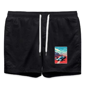 Mexique Circuit Motorsport Race Voyage Affiche WPA - Short de bain - noir - Devant - AI Model Male 185 light (185cm)