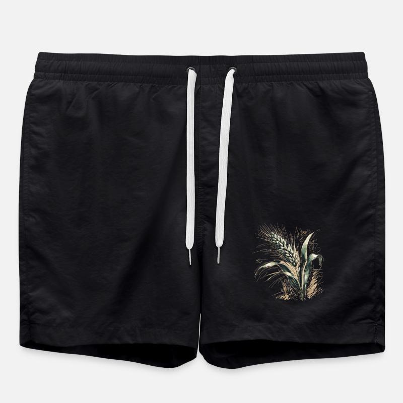 Eine Weizen-Ähre - Badeshorts - Schwarz