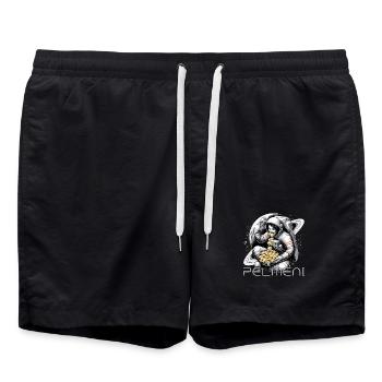 Astronaut Astronaut Pelmeni Delicious Gift - Swim Trunks - black - Front - AI Model Male 185 light (185cm)