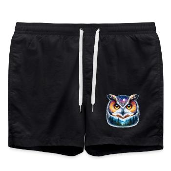Hibou - Short de bain - noir - Devant - AI Model Male 185 light (185cm)