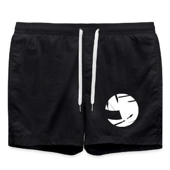 Volleyball Comic Look - Badeshorts - Schwarz - Vorne - AI Model Male 185 light (185cm)