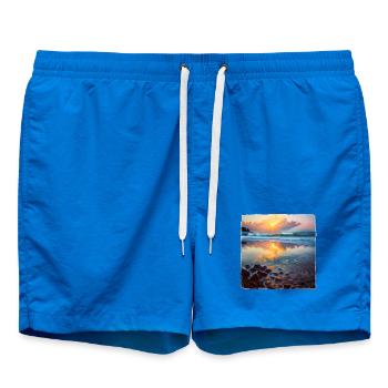 Beach Pebbles - Swim Trunks - cobalt blue - Front