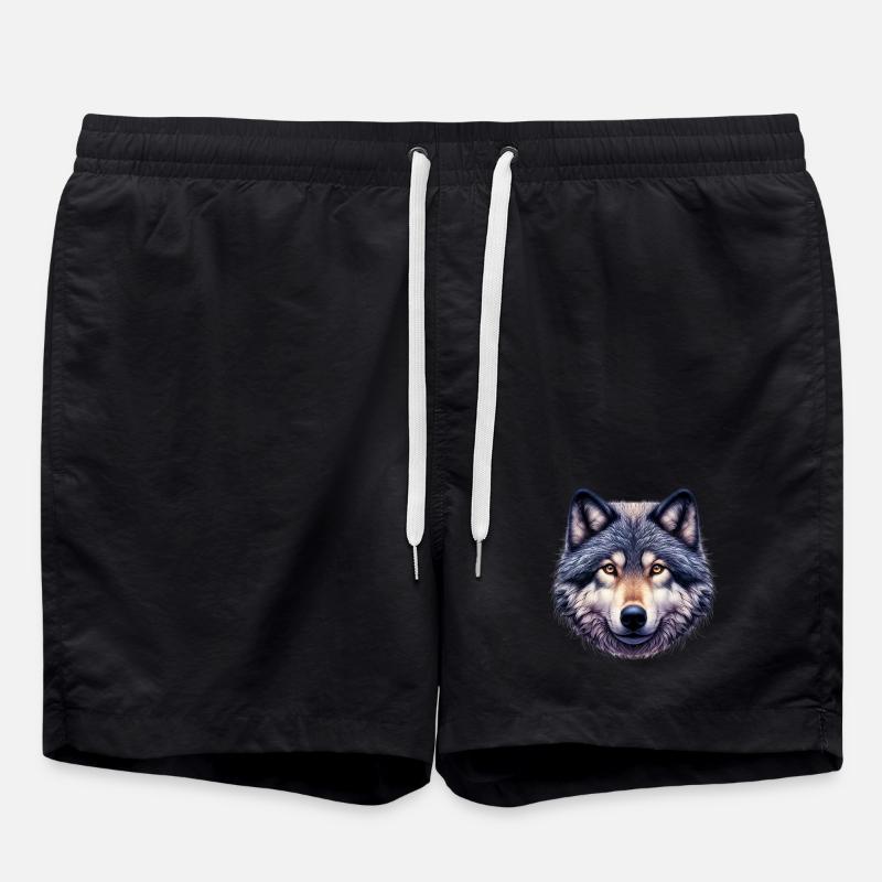 Wolf - Swim Trunks - black
