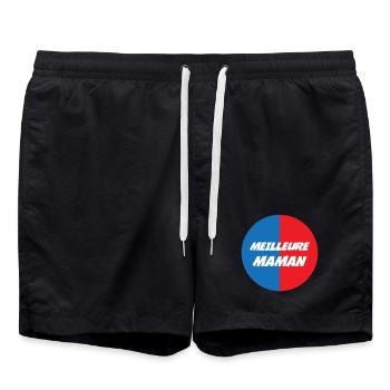 Meilleure Maman - Fête des Mères - Short de bain - noir - Devant - AI Model Male 185 light (185cm)