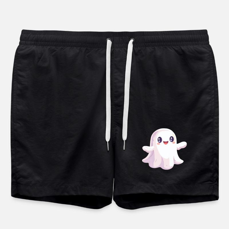 Cute Ghost - Swim Trunks - black