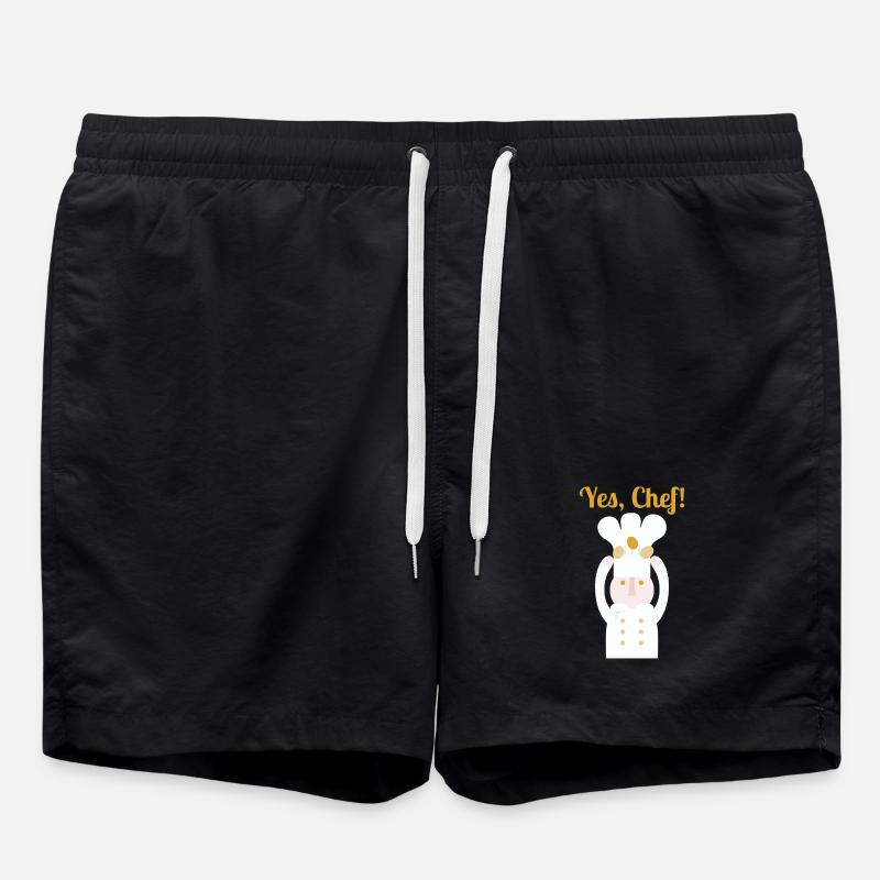 Ja, Chefkoch! l Text - Badeshorts - Schwarz