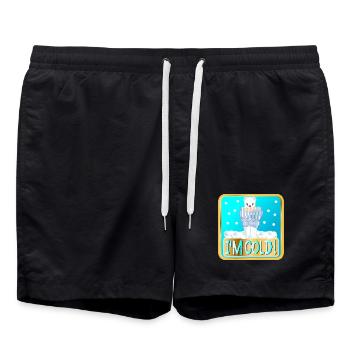 MIR IST KALT - WINTER EISBÄREN - Badeshorts - Schwarz - Vorne - AI Model Male 185 light (185cm)