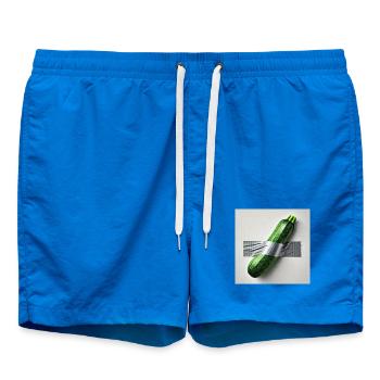 Zucchini, eingerahmt von einem Band - Badeshorts - Cobalt blue - Vorne