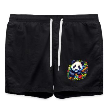 Panda - Swim Trunks - black - Front - AI Model Male 185 light (185cm)
