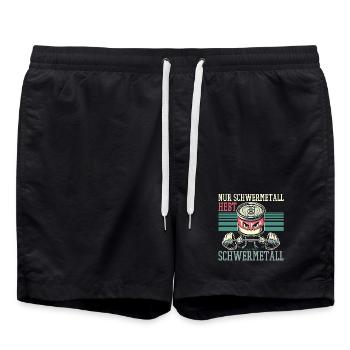 Nur Schwermetall hebt Fitness witzig Geschenk - Badeshorts - Schwarz - Vorne - AI Model Male 185 light (185cm)