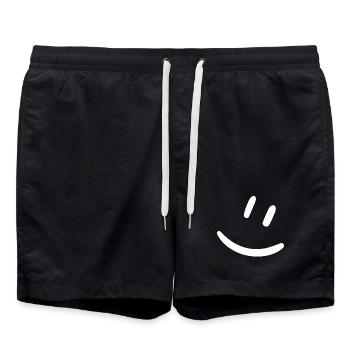 T-Shirt mit einem Lächeln - Badeshorts - Schwarz - Vorne - AI Model Male 185 light (185cm)