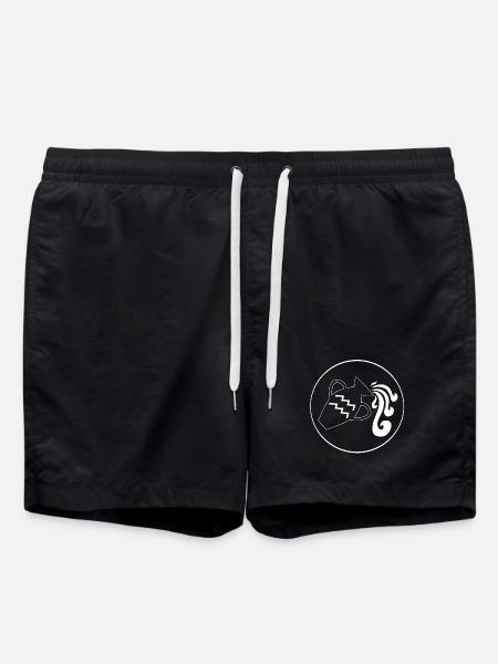 Wassermann Sternzeichen (Weiß) - Badeshorts - Schwarz