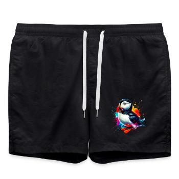 Macareux - Short de bain - noir - Devant - AI Model Male 185 light (185cm)