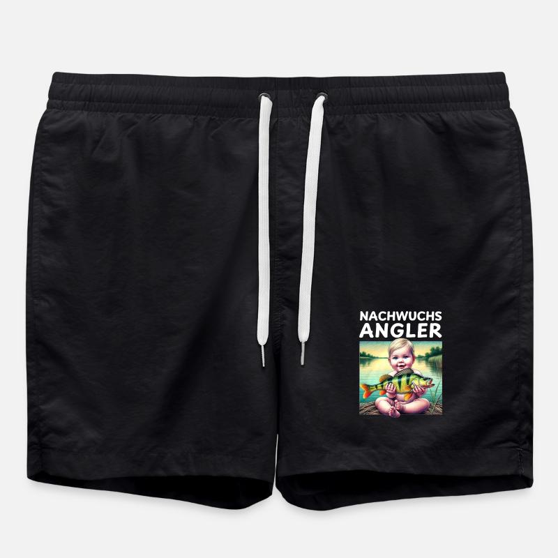 Junior Angler - Baby Gift - Swim Trunks - black
