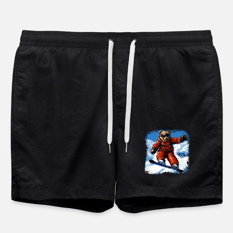 Bear Snowboard - Swim Trunks - black