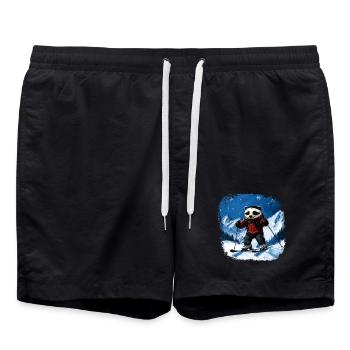 Skier Badger - Swim Trunks - black - Front - AI Model Male 185 light (185cm)