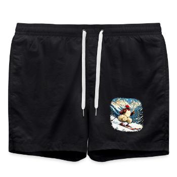 Ski Hühner - Badeshorts - Schwarz - Vorne - AI Model Male 185 light (185cm)