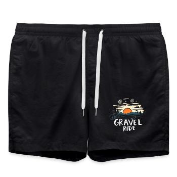 Gravel Ride cadeau pour un cycliste - gravel bike - Short de bain - noir - Devant - AI Model Male 185 light (185cm)