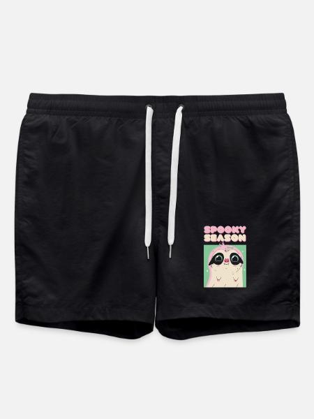 Spooky Season – Cute Vampire Sloth - Swim Trunks - black