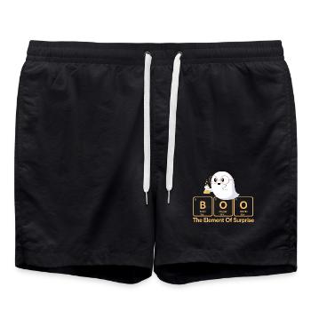 Elemental Boo Ghost Tee - Swim Trunks - black - Front - AI Model Male 185 light (185cm)
