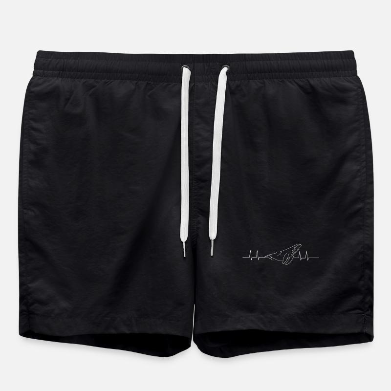 Humpback whale heartbeat - Swim Trunks - black