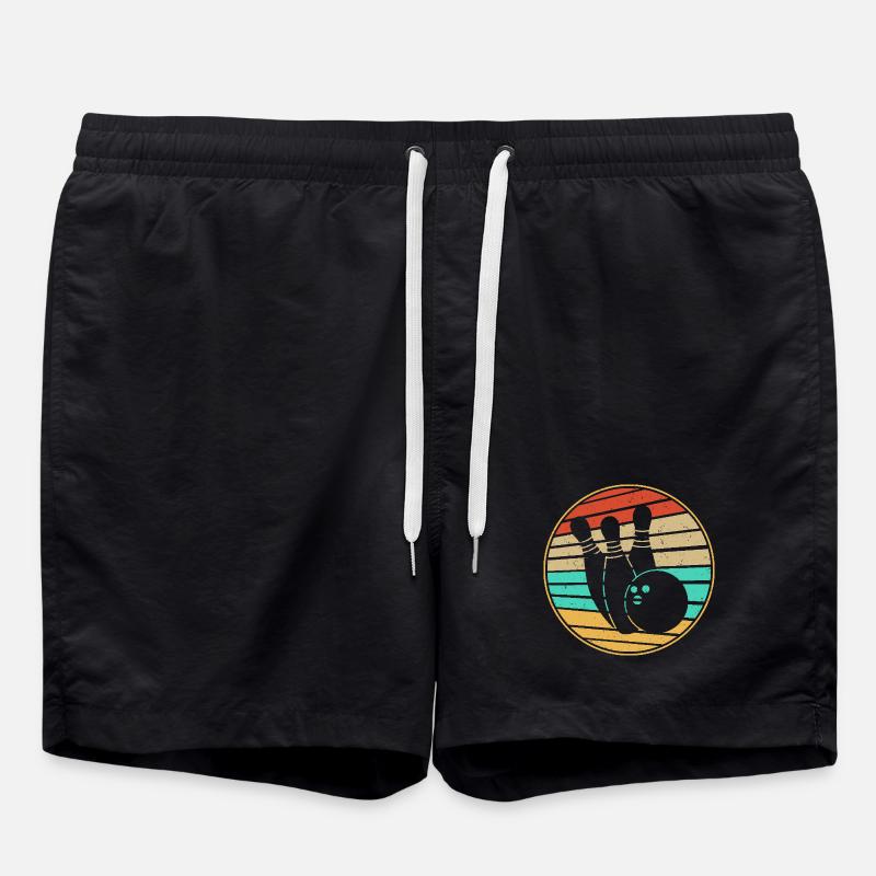 Bowling Rétro - Short de bain - noir