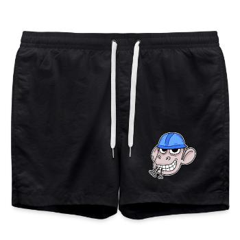Monkey Construction Site Construction Worker - Swim Trunks - black - Front - AI Model Male 185 light (185cm)