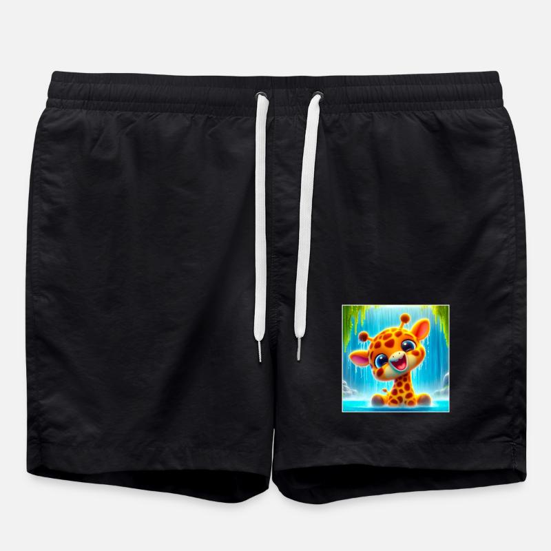 Giraffe - Swim Trunks - black