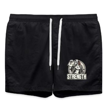 Force femme forte étire le bras sur le cadeau - Short de bain - noir - Devant - AI Model Male 185 light (185cm)