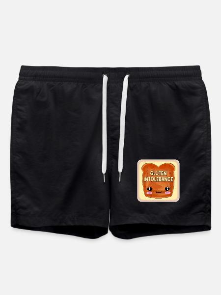 GLUTEN INTOLERANCE CELIAC DISEASE - Swim Trunks - black